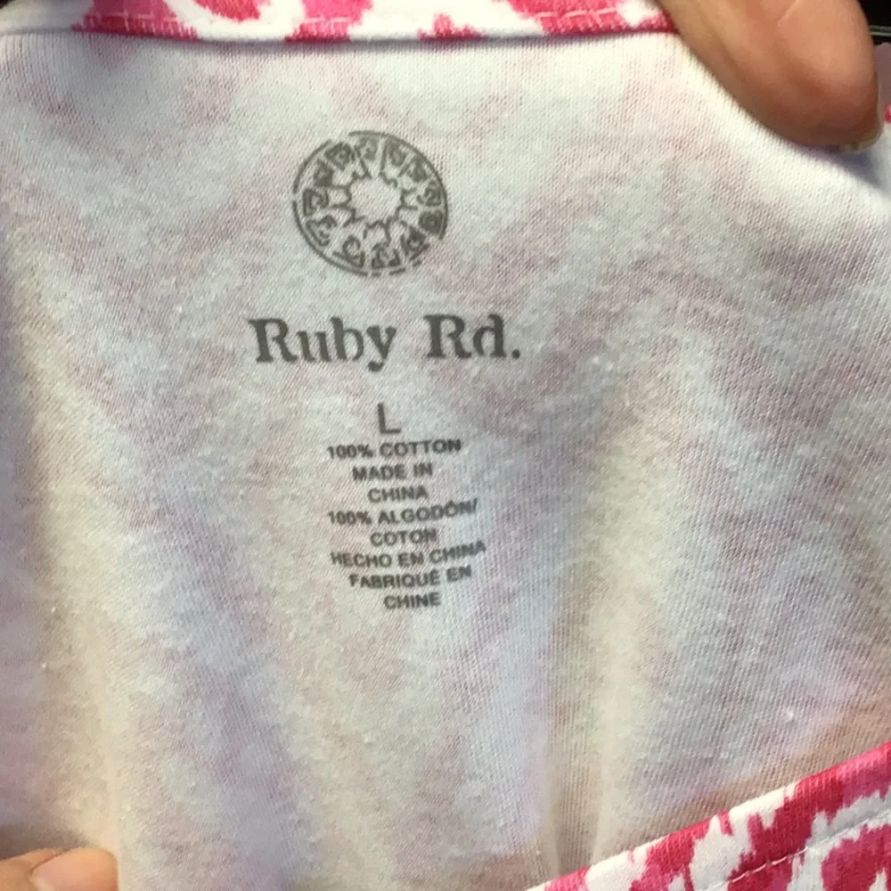 Ruby Rd Pink Patterned Top - Picture 7 of 8